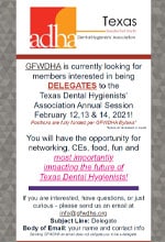 Greater Fort Worth Dental Hygienists' Association Newsletter